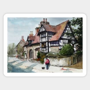 Ashfield Hall, Much Wenlock, England Sticker